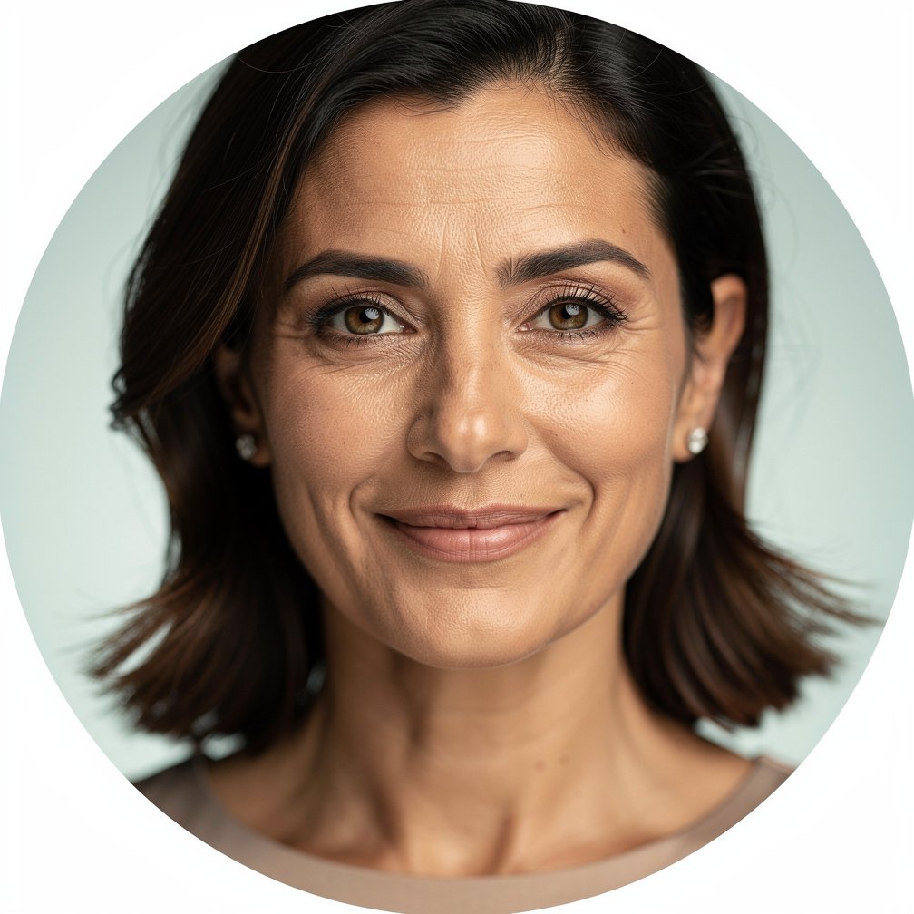 Ritratto realistico di Valentina, paziente soddisfatta del servizio ecografico